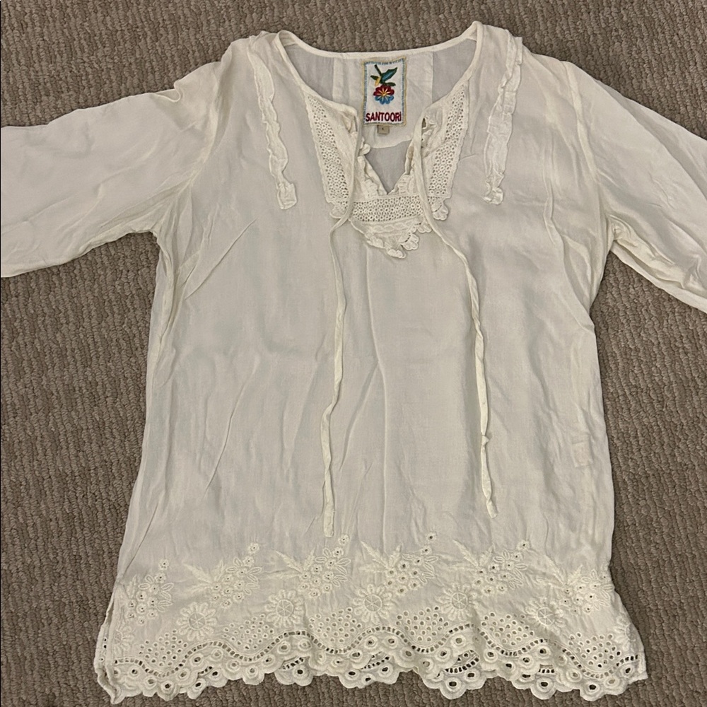 Women's Cream Lace Blouse